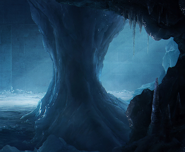 ice mountains of madness lovecraft antarctica concept art Production Art Matte Painting speed painting winter