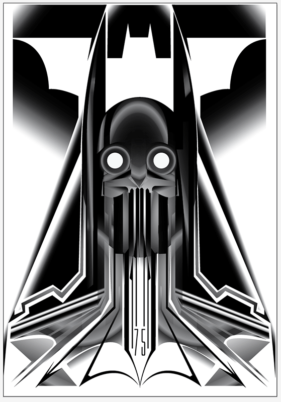 vector vectorart batman Illustrator PosterPosse anniversary tribute movie blurppy dccomics darkknight joker gotham pop-deco