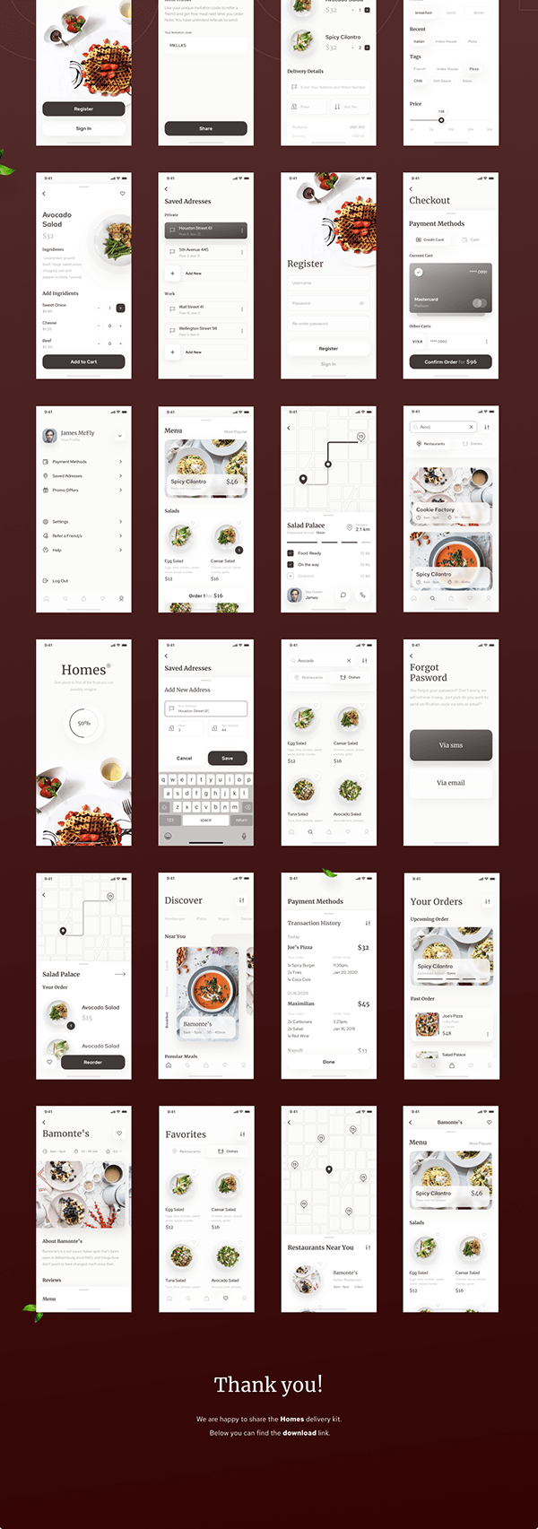 Homes - Food Delivery App