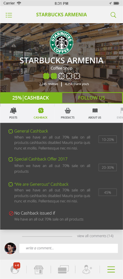 cashback Web Design  UI/UX Mobile Application