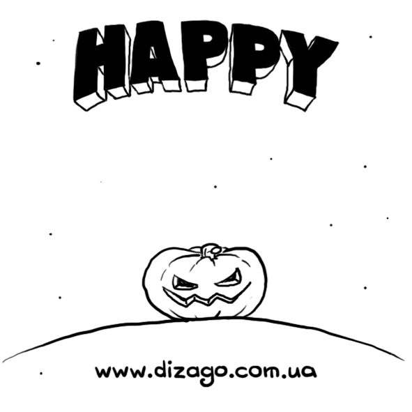 Happy Halloween открытка иллюстрация анимация