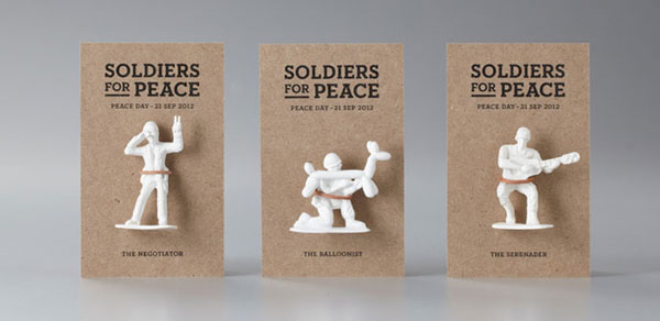 Soldiers For Peace toy soldiers D&AD white pencil campaign non-profit peace peace day World Peace soldiers Military kinect digital 3D scanning 3d printing