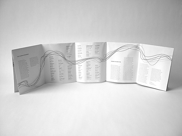 graphic design  silkroad music brochure poster line