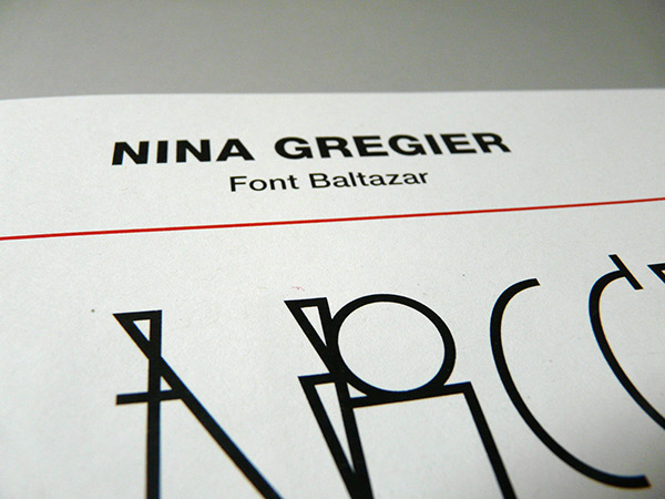 typozine font Typeface Nina Gregier proste kreski  kwiaciarnia grafiki