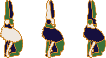 hare animals rabbit full moon night Shopping pin enamel festival Music Festival