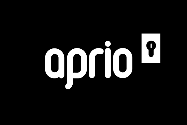 wood aprio brand Logotype corporate identity manufacture modern key keyhole font