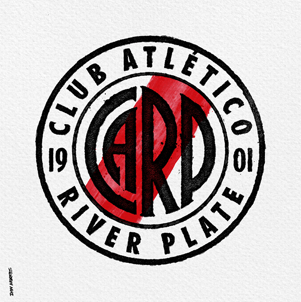 Retrofuturistic reimagined badge for River Plate on Behance