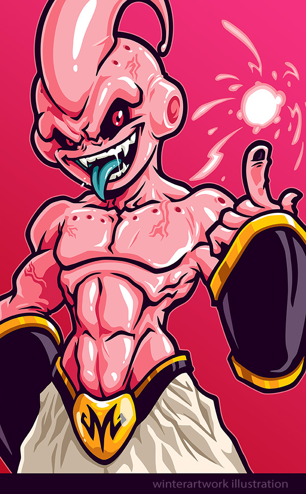 goku Vegeta Buu kid buu Majin Buu dragon ball z akira toriyama chogrin gallery giclee