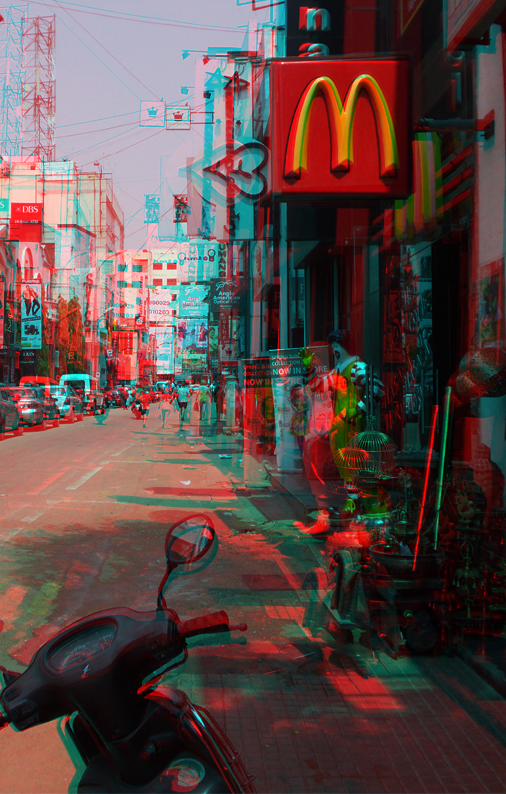 photoshop anaglyph 3D Three Dimension three dimensional grey routes SHIVAJINAGAR bangalore research traffic Transport road invisible city