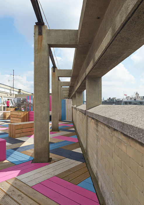 roof terrace LCF temporary structure London