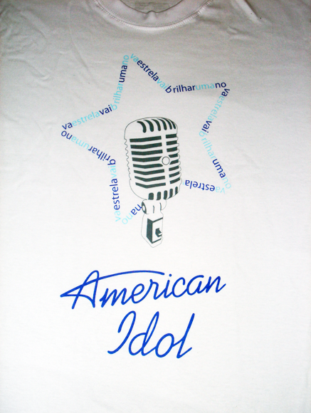camiseta  Sony  American Idol  estampas