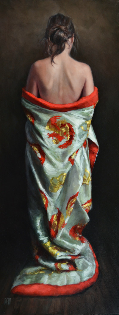 kimono Realism Classical oilpainting charcoal pasteldrawing figurative figurativeart