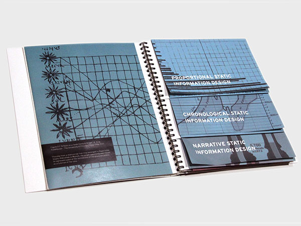 infographic information design Data visulization book spiral bind
