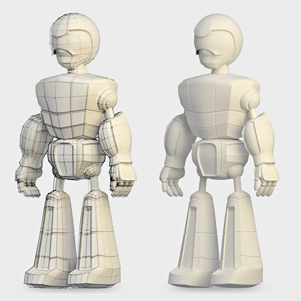 Character 3D modeling robot sci-fi High Tech metal futuristic blender cycles game mobile