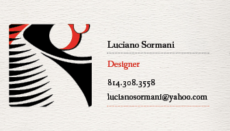 Clarinet business card identity red black