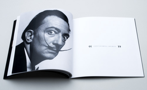 salvador dali dali book artist print design moustache spanish surrealism surrealist bio book design cover layouts Layout Design