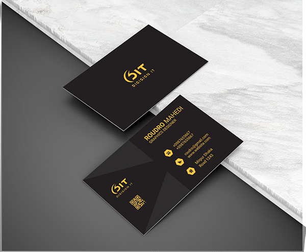 Black & Gold Premium Business Card Design