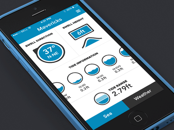 blue app iphone interaction gif UI ux mobile flow