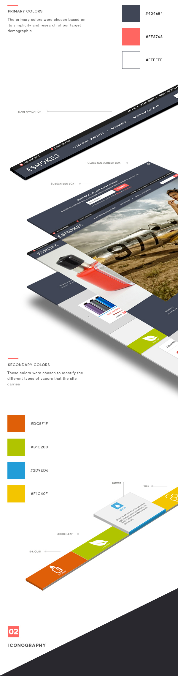 Website design smokes concept e-commerce shop Online shop brand new