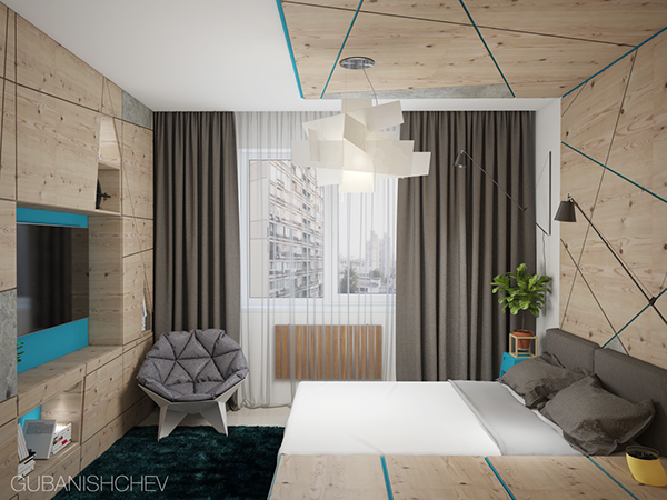 Living apartment 60 sq.m by Oleh Gubanishchev