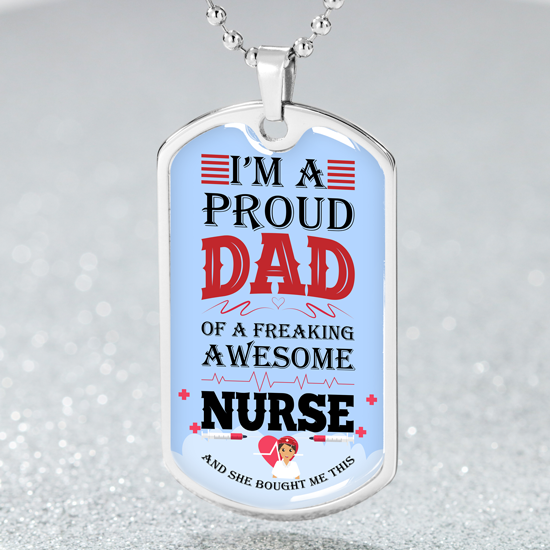 dad dogtag Fathers Day nurse pendant