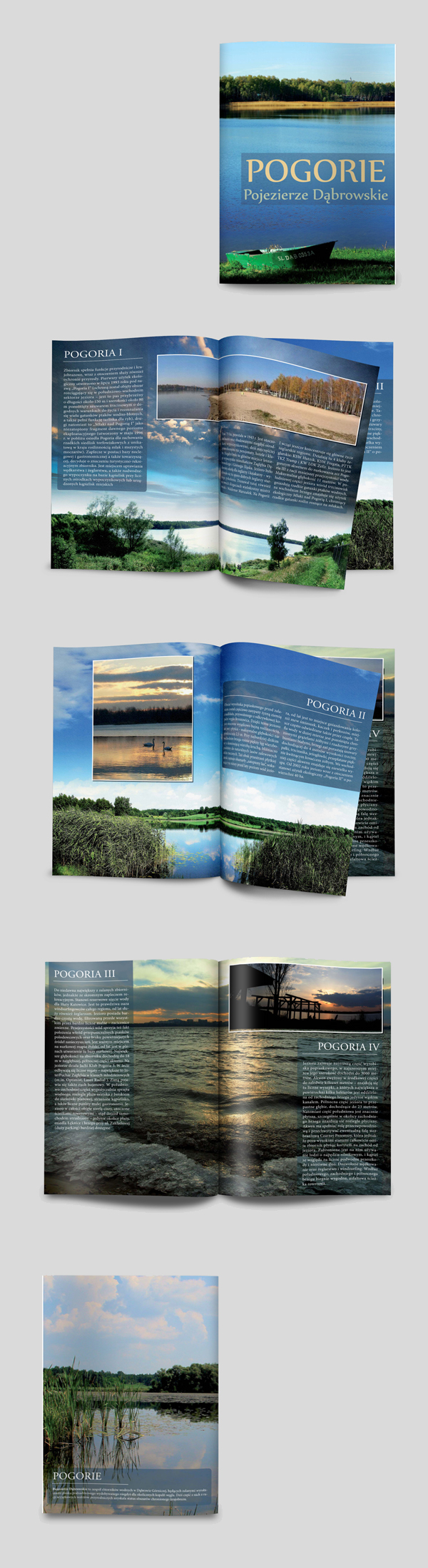 brochure Booklet folder lake lakes pogoria pogorie print design