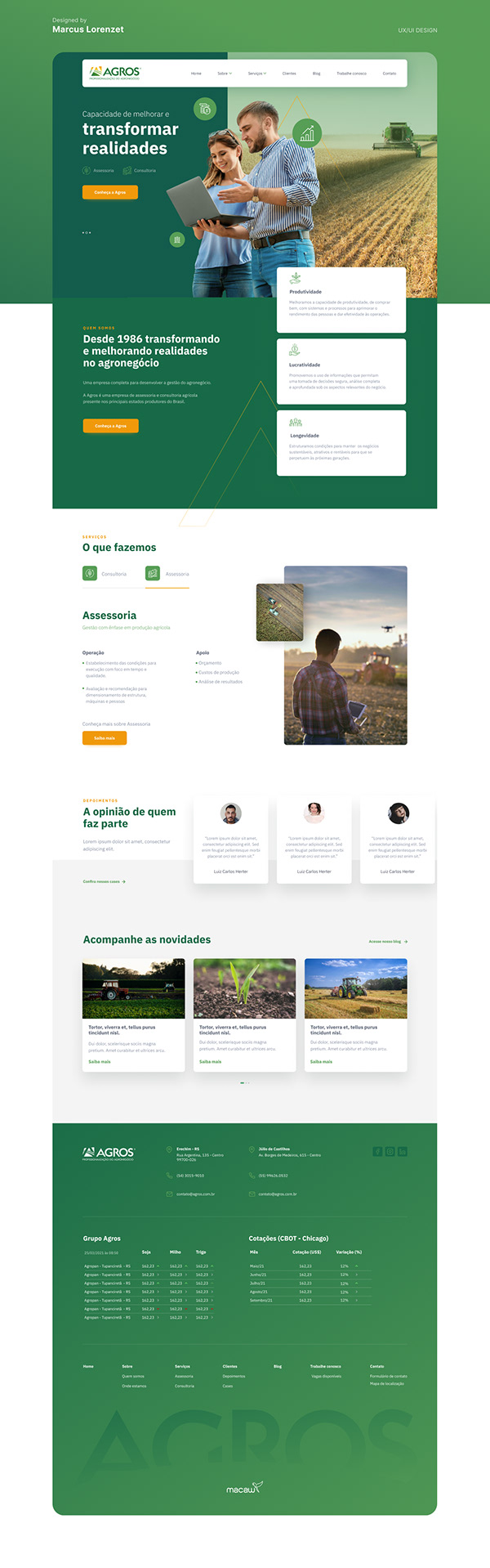 Agros - UI/UX Site for Agro Company