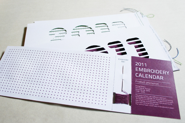 calendar 2011 Embroidery Calendar