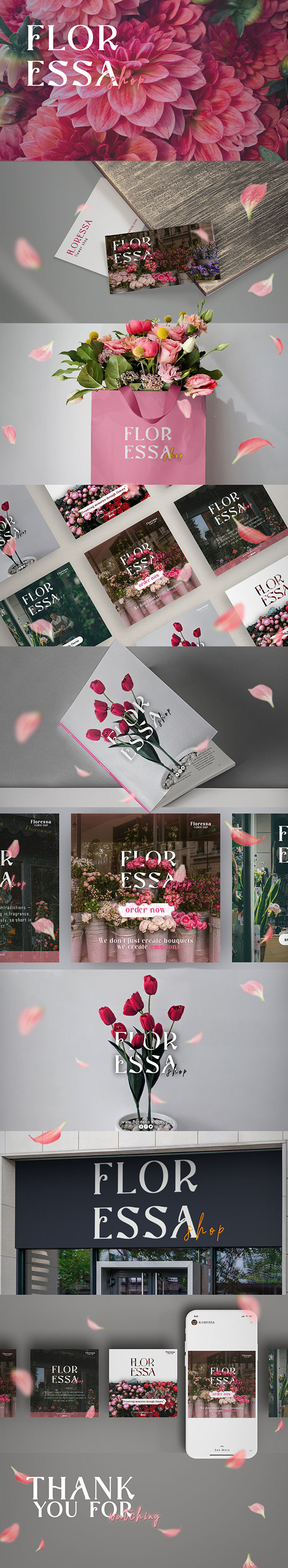 Flower shop social media design