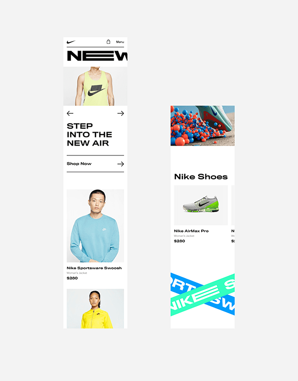 Nike Website UI Concept