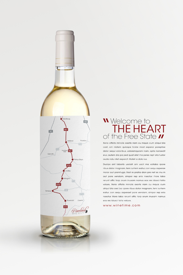 art directing concept wine route poster promoting vector White