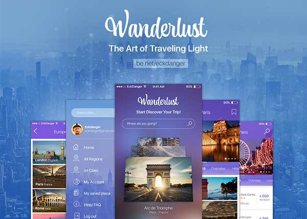 Wanderlust Travelling App iOS