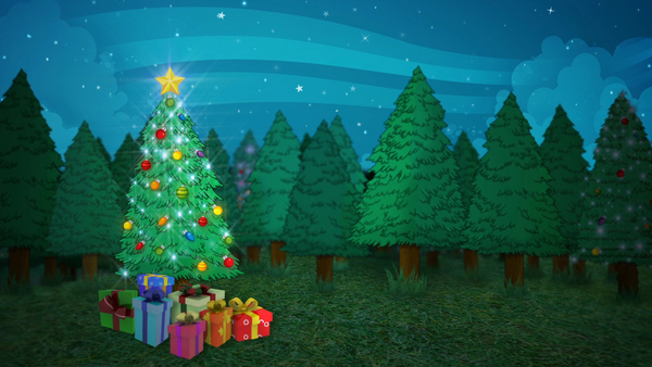 web animation  Motion Graphics trees Christmas