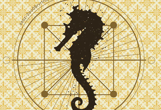 Jeff Finley Go Media tutorial Poster Design grunge seahorse texture Techniques learning educative type