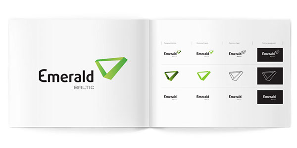 Logo. emerald rebranding green Baltic emerald baltic Logotype identity guideline logo variations Corporate Identity brand Logo presentation presentation