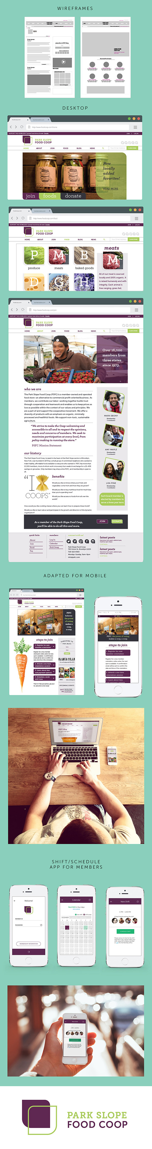 caitlynburke Webdesign redesign Food  Brooklyn purple ogranic