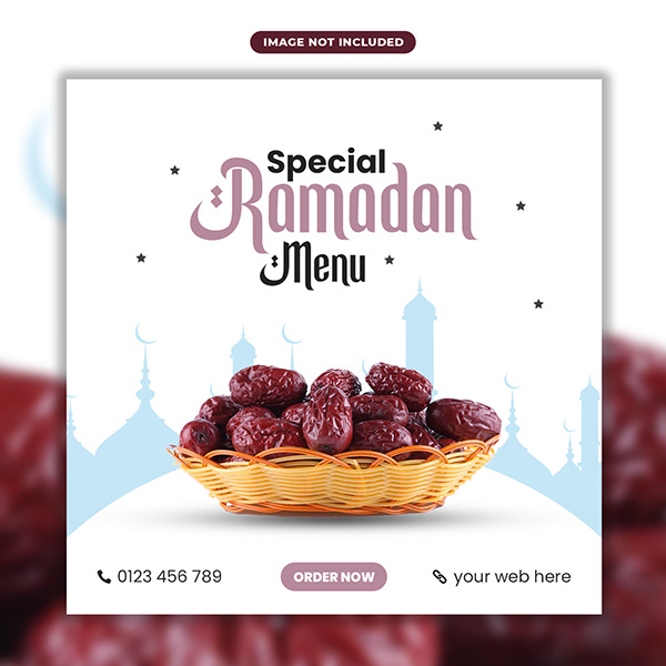 Ramadan special menu social media post design