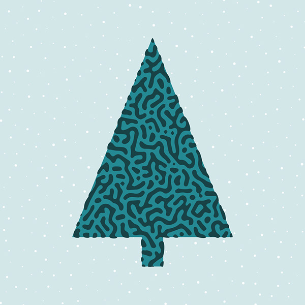 Turing Pattern Christmas Tree (Green)