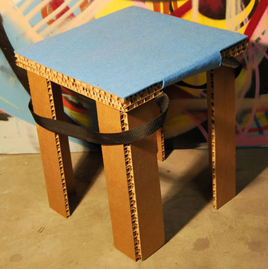 chair cardboard furniture design productdesign Feltro