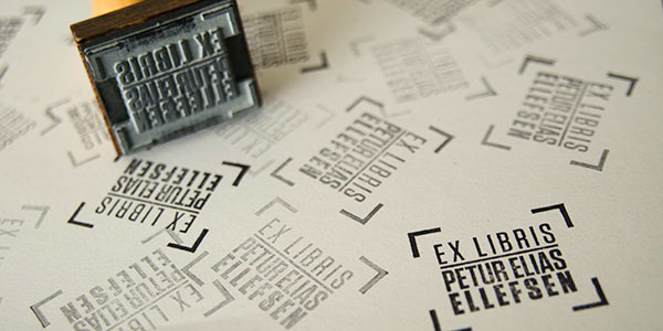 Rubber Stamp  stamp Ex Libris  bookplate  Books  typography