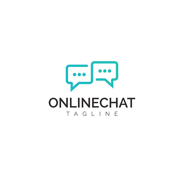 Onlinechat - Chatbot Logo vector template - Chatting