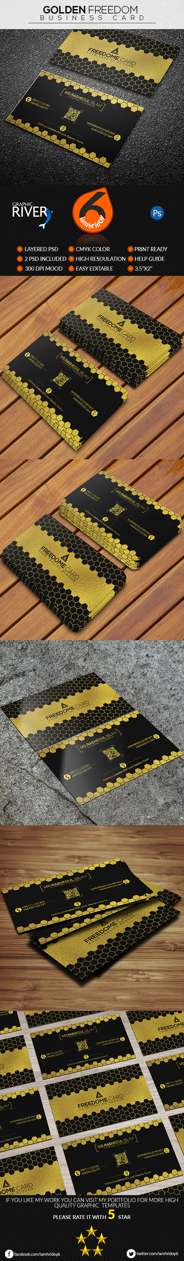 both side design business card creative graphic Modern Design official professional simple standard Web black golden gold iamhridoy6
