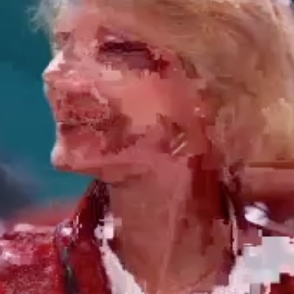 Adobe Portfolio zombie Like Glitch identity face CEO executive officer digital human portrait 8 bit corruption Oil Painting