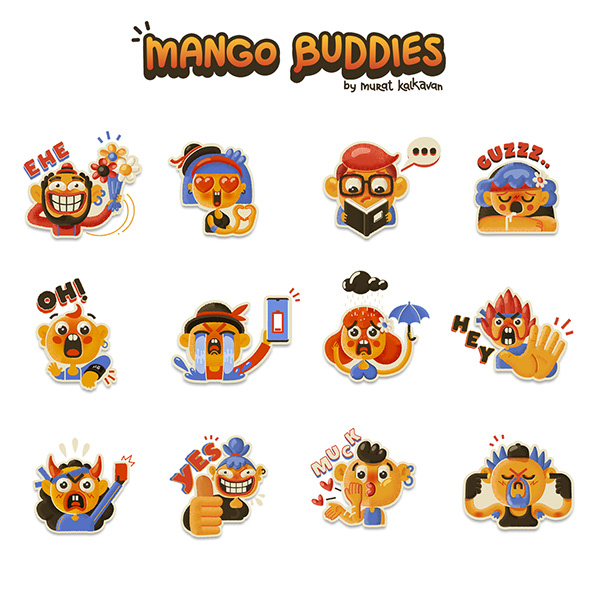 Mango Buddies Stickers Pack