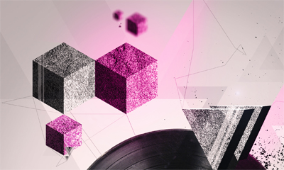 dj contest advertising advertisement material print digital art graphic elements mixing miscellaneous pink retro stylish trend vinyl mashup