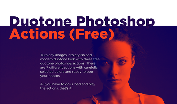 Duotone Photoshop Actions - FREE