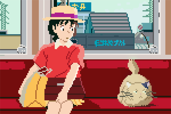 Studio Ghibli Hayao Miyazaki Pixel art 8bit 16bit totoro ponyo Kiki
