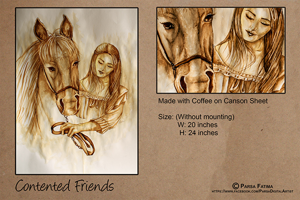 manual art Coffee Painting Coffee art