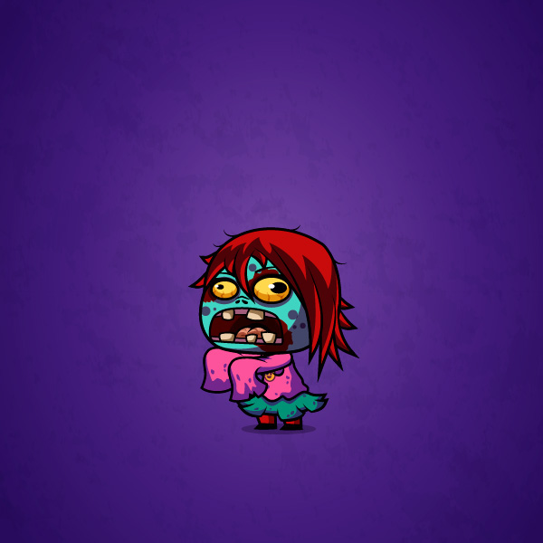 zombies characters blood cartoon cute box Game Art creative monsters creatures design art vector
