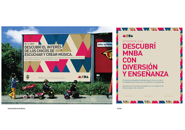 sistema de identidad sistema fadu MNBA mazzeo diseño 3 logo entrada folletos agenda Via Publica museo Bellas artes Biblioteca Nacional proyecto